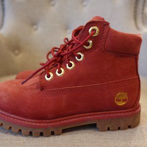 red Timberland Boot